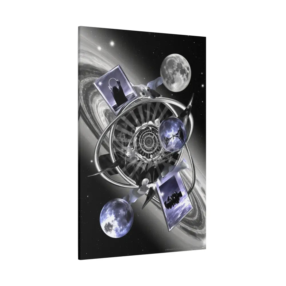 Cosmic Moonlight Windows Matte Canvas Print — Stretched Canvas