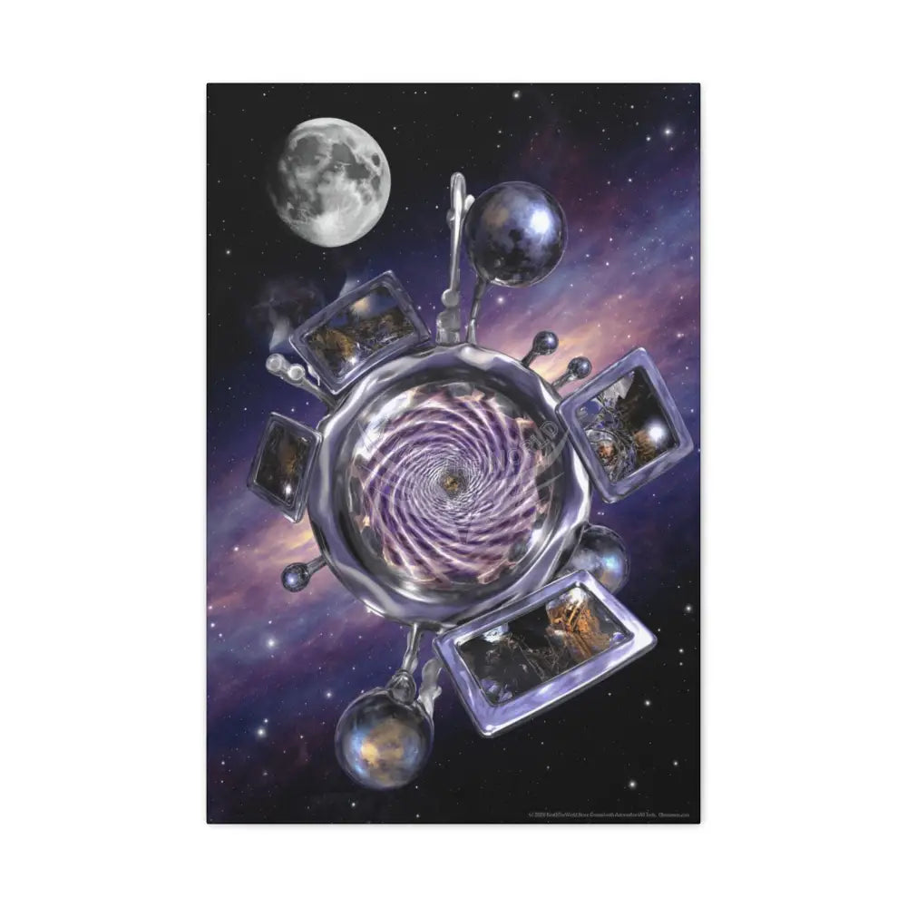 Cosmic Moonlight Windows Matte Canvas Print — Stretched 20″ x 30″ (Vertical) / 1.25’’ Canvas