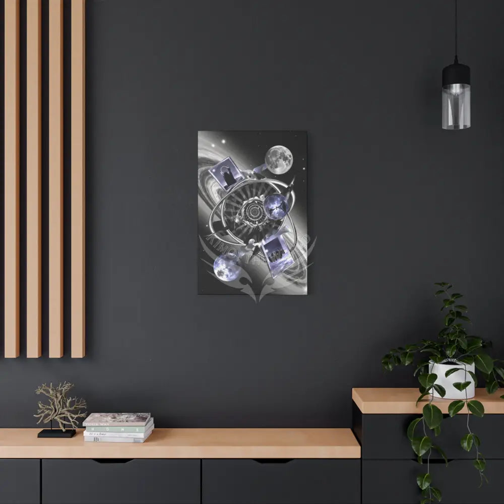 Cosmic Moonlight Windows Matte Canvas Print — Stretched Canvas