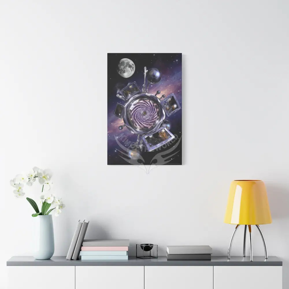 Cosmic Moonlight Windows Matte Canvas Print — Stretched Canvas