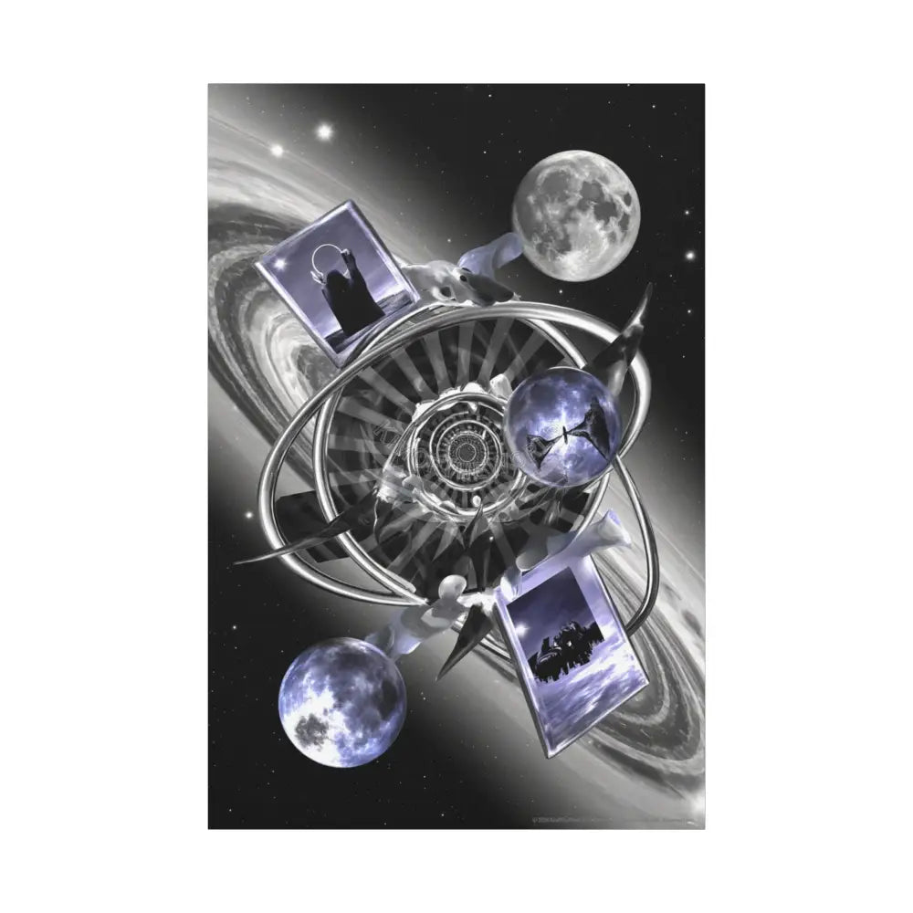 Cosmic Moonlight Windows Matte Canvas Print — Stretched 40’’ x 60’’ (Vertical) / 1.25’’ Canvas