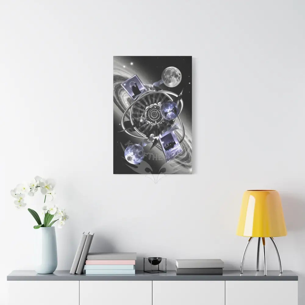 Cosmic Moonlight Windows Matte Canvas Print — Stretched Canvas
