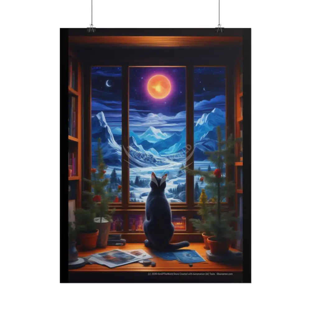 Cozy Kitties Rolled Poster — Cute Cats in Rooms with Great Views Poster
