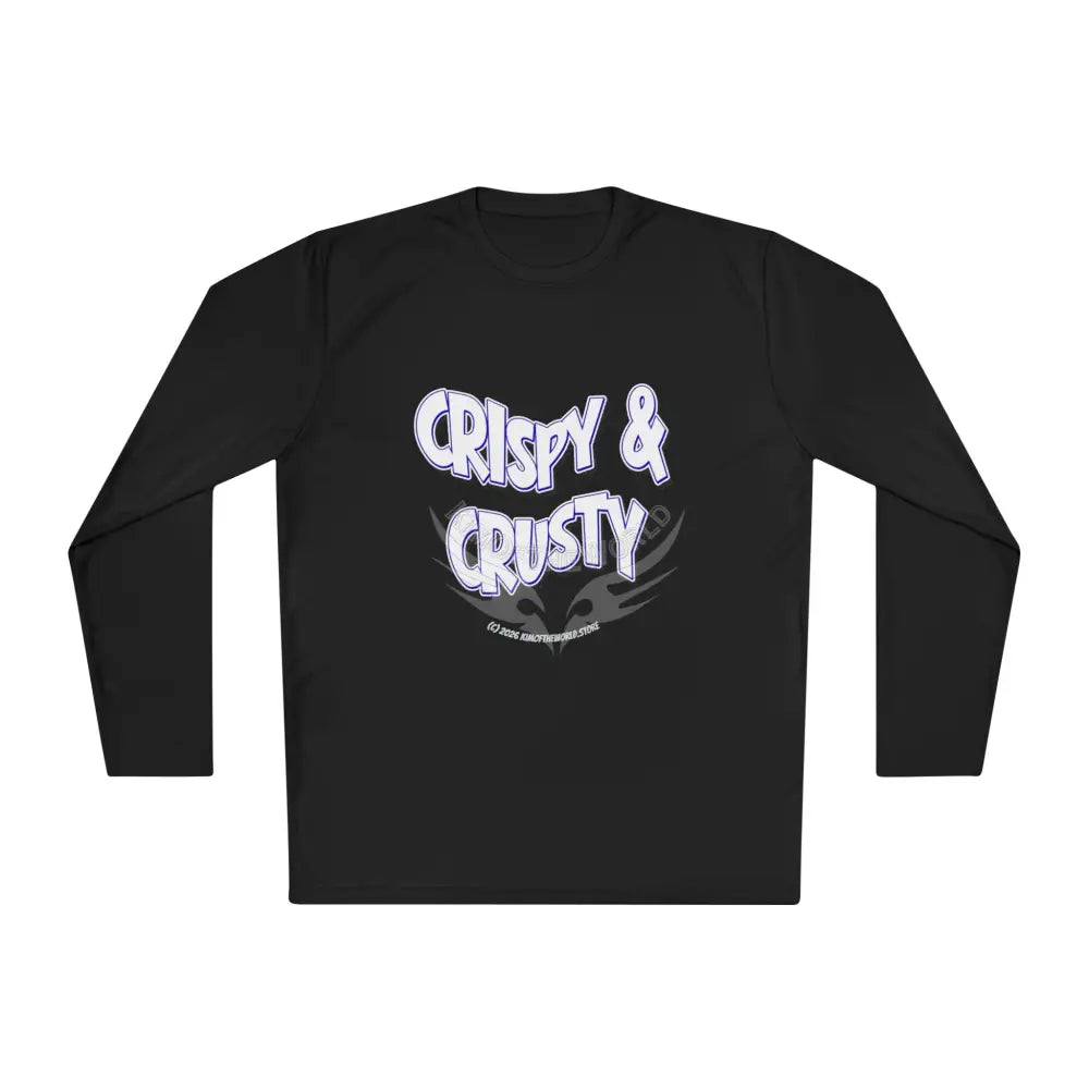 ’Crispy & Crusty’ Comical Men’s Long Sleeve Tee Black / XS Long-sleeve