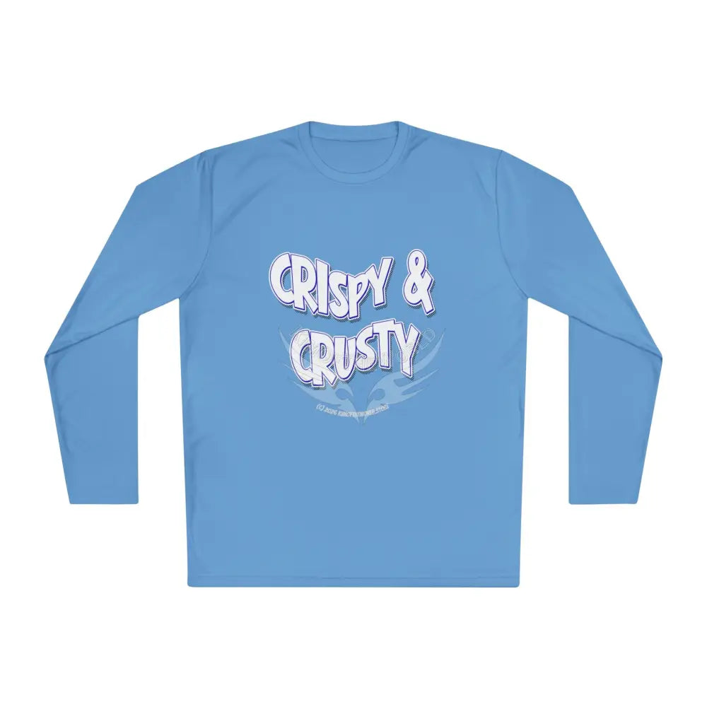 ’Crispy & Crusty’ Comical Men’s Long Sleeve Tee Carolina Blue / XS Long-sleeve
