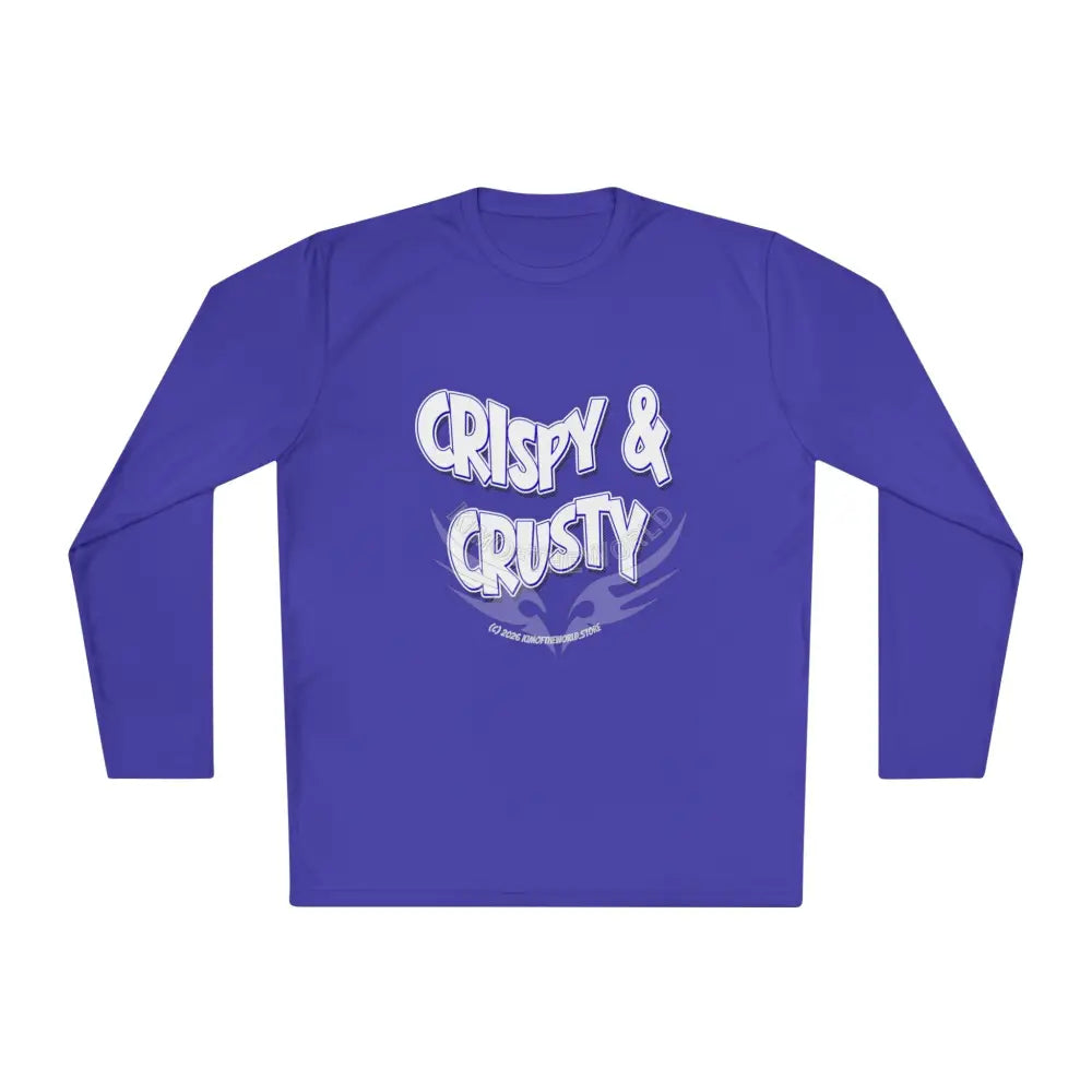 ’Crispy & Crusty’ Comical Men’s Long Sleeve Tee Purple / XS Long-sleeve