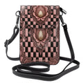 Crossbody Cell Phone Purse - Geometric RoseGold One Size Satchel