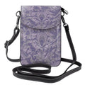 Crossbody Cell Phone Purse - Lavender Rug Print One Size Satchel