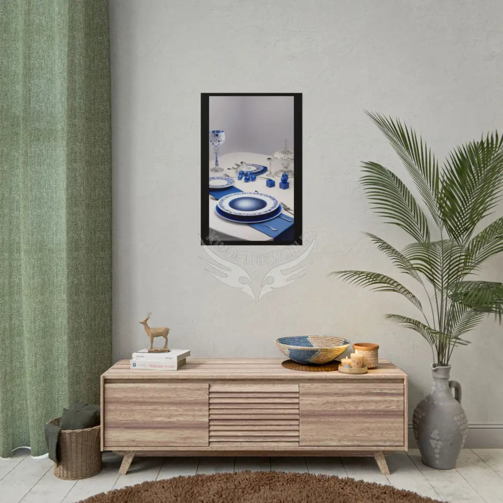 Culinary Fashion Advertising Rolled Poster — Deep Color-Coordinated Magazine Cosmic Floe Blue Style Art Poster