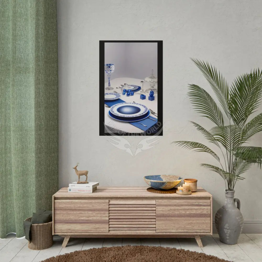 Culinary Fashion Advertising Rolled Poster — Deep Color-Coordinated Magazine Cosmic Floe Blue Style Art Poster