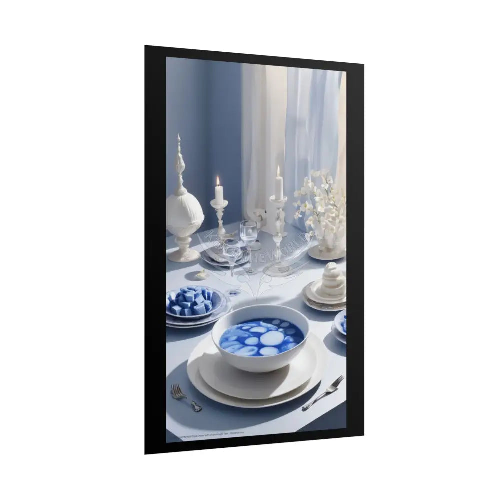 Culinary Fashion Advertising Rolled Poster — Deep Color-Coordinated Unusual Magazine Art Poster