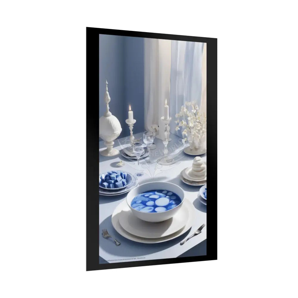 Culinary Fashion Advertising Rolled Poster — Deep Color-Coordinated Unusual Magazine Art Poster
