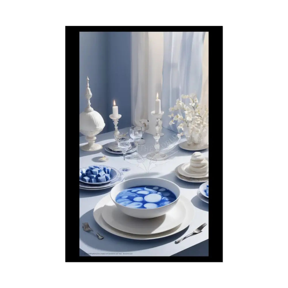 Culinary Fashion Advertising Rolled Poster — Deep Color-Coordinated Unusual Magazine Art 24’’ x 36’’ (Vertical) / Semi