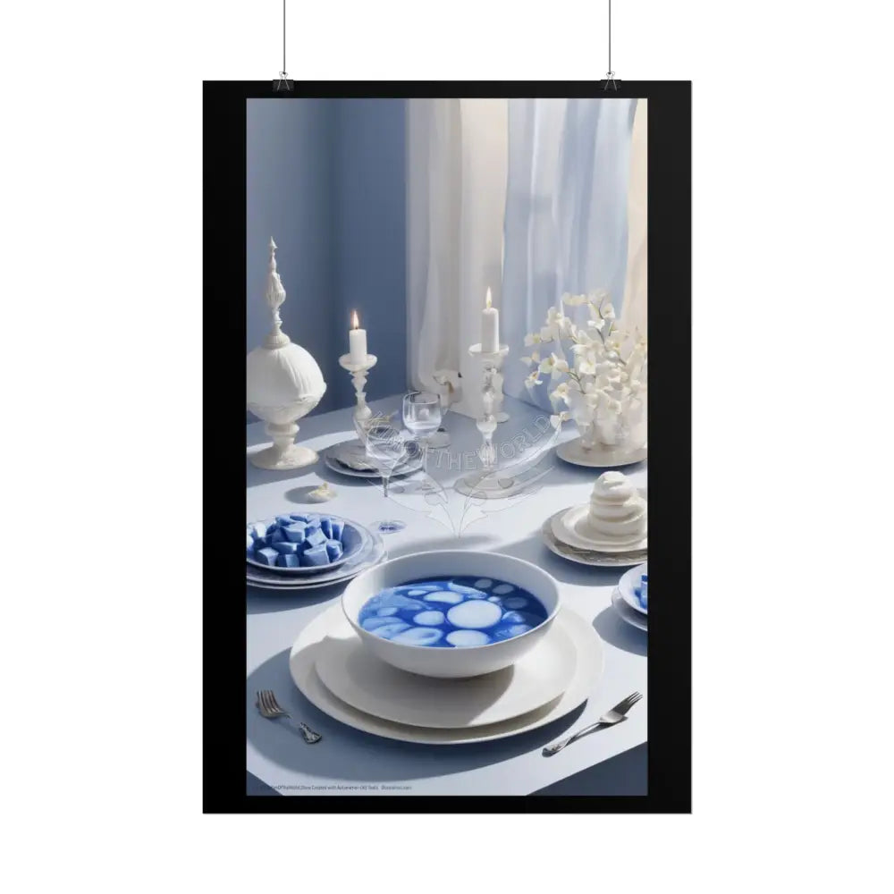 Culinary Fashion Advertising Rolled Poster — Deep Color-Coordinated Unusual Magazine Art Poster