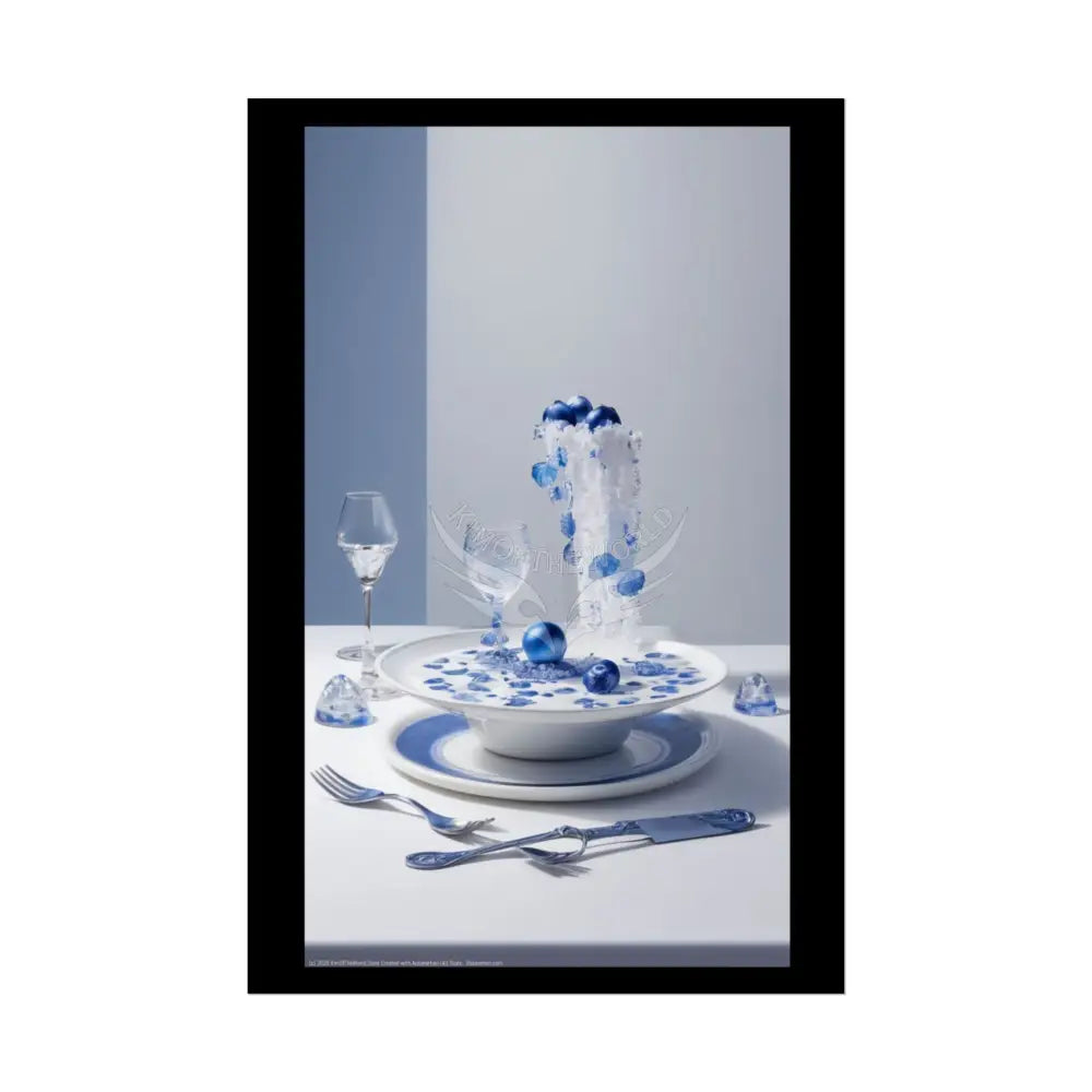 Culinary Fashion Faux Advertising Art Rolled Poster — Deep Color-Coordinated Magazine Art 20″ x 30″ (Vertical) / Semi