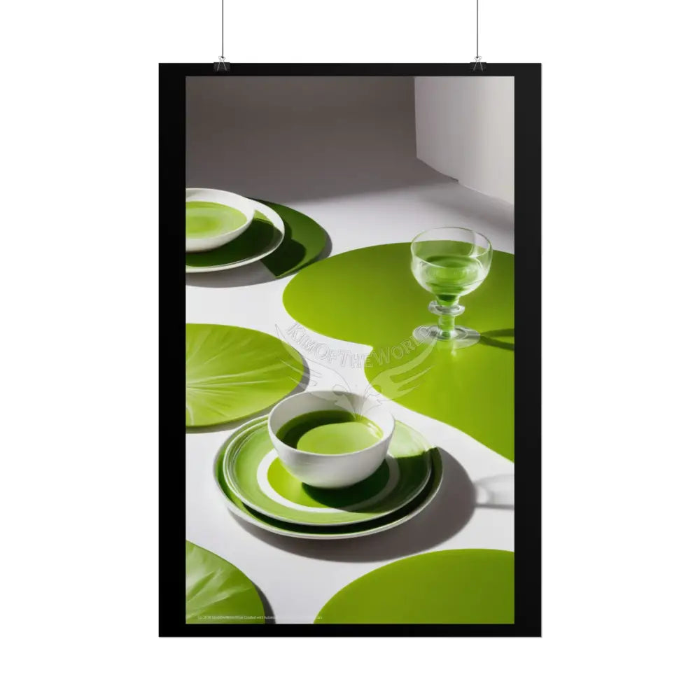 Culinary Fashion Faux Advertising Art Rolled Poster — Deep Color-Coordinated Magazine Art Poster
