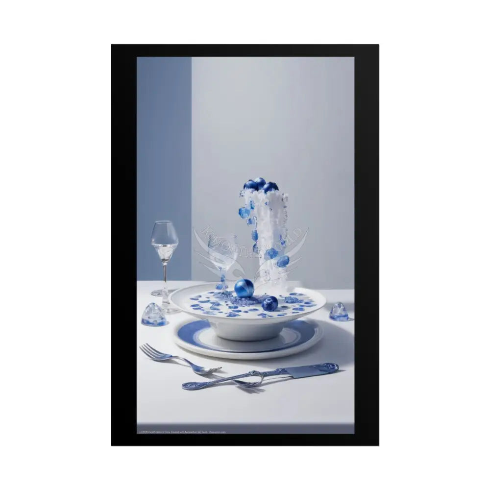 Culinary Fashion Faux Advertising Art Rolled Poster — Deep Color-Coordinated Magazine Art 24’’ x 36’’ (Vertical)