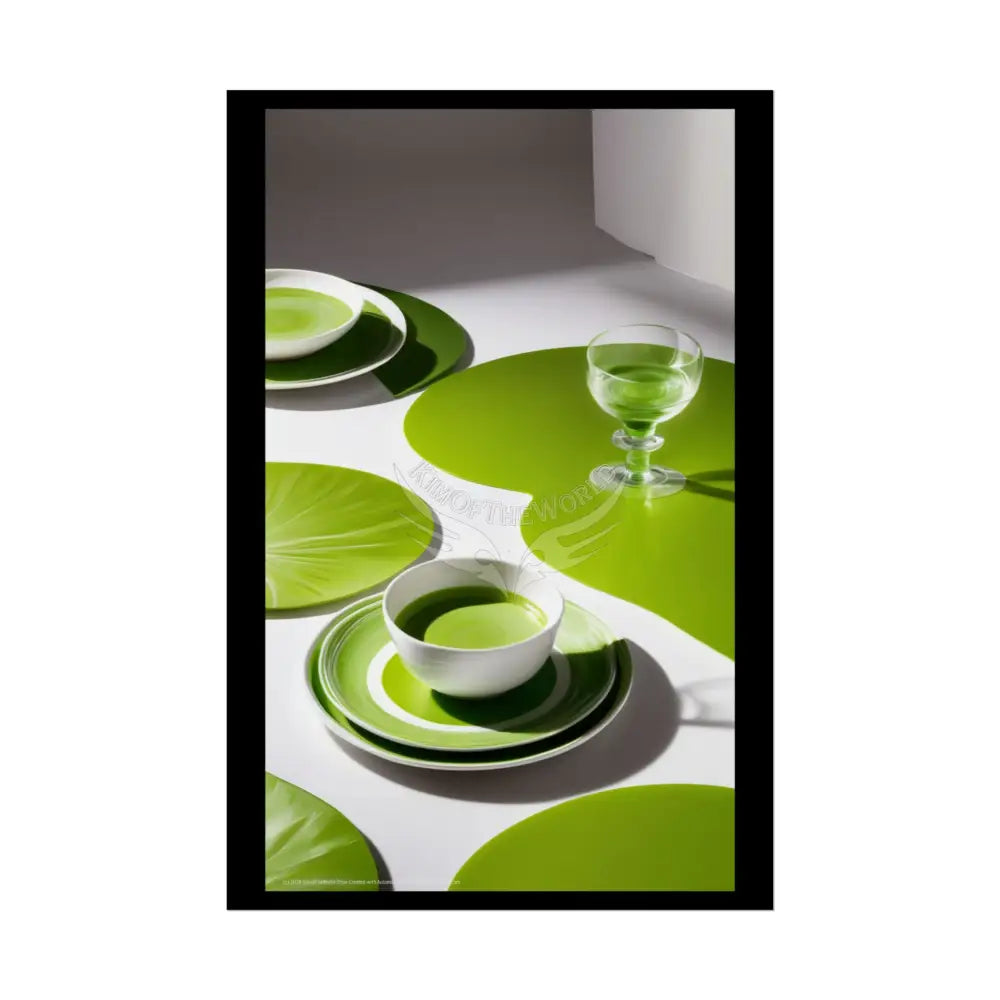 Culinary Fashion Faux Advertising Art Rolled Poster — Deep Color-Coordinated Magazine Art 24’’ x 36’’ (Vertical) / Semi