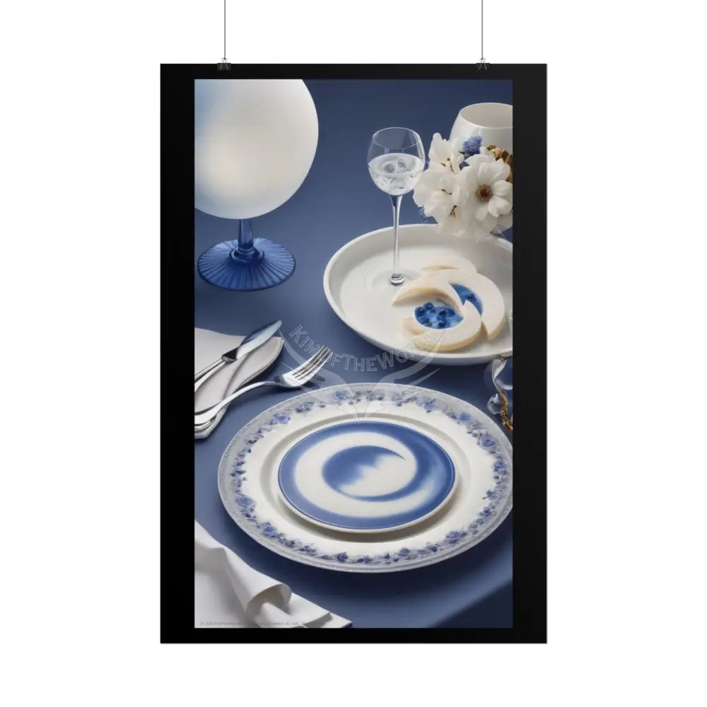 Culinary Fashion Faux Advertising Art Rolled Poster — Deep Color-Coordinated Magazine Art Poster