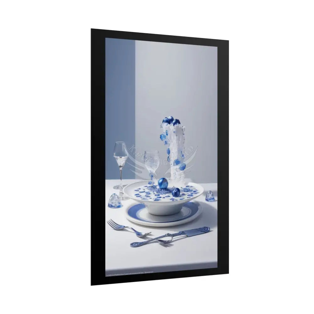 Culinary Fashion Faux Advertising Art Rolled Poster — Deep Color-Coordinated Magazine Art Poster