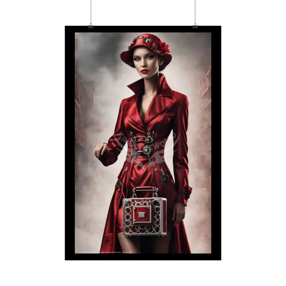 Culinary Fashion Faux Advertising Art Rolled Poster — Deep Color-Coordinated Odd but Elegant Magazine Art Poster