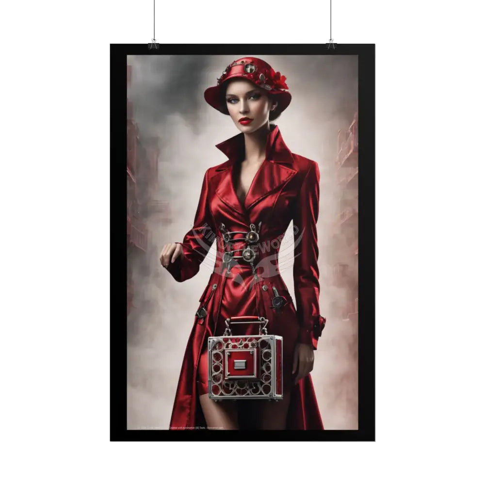 Culinary Fashion Faux Advertising Art Rolled Poster — Deep Color-Coordinated Odd but Elegant Magazine Art Poster