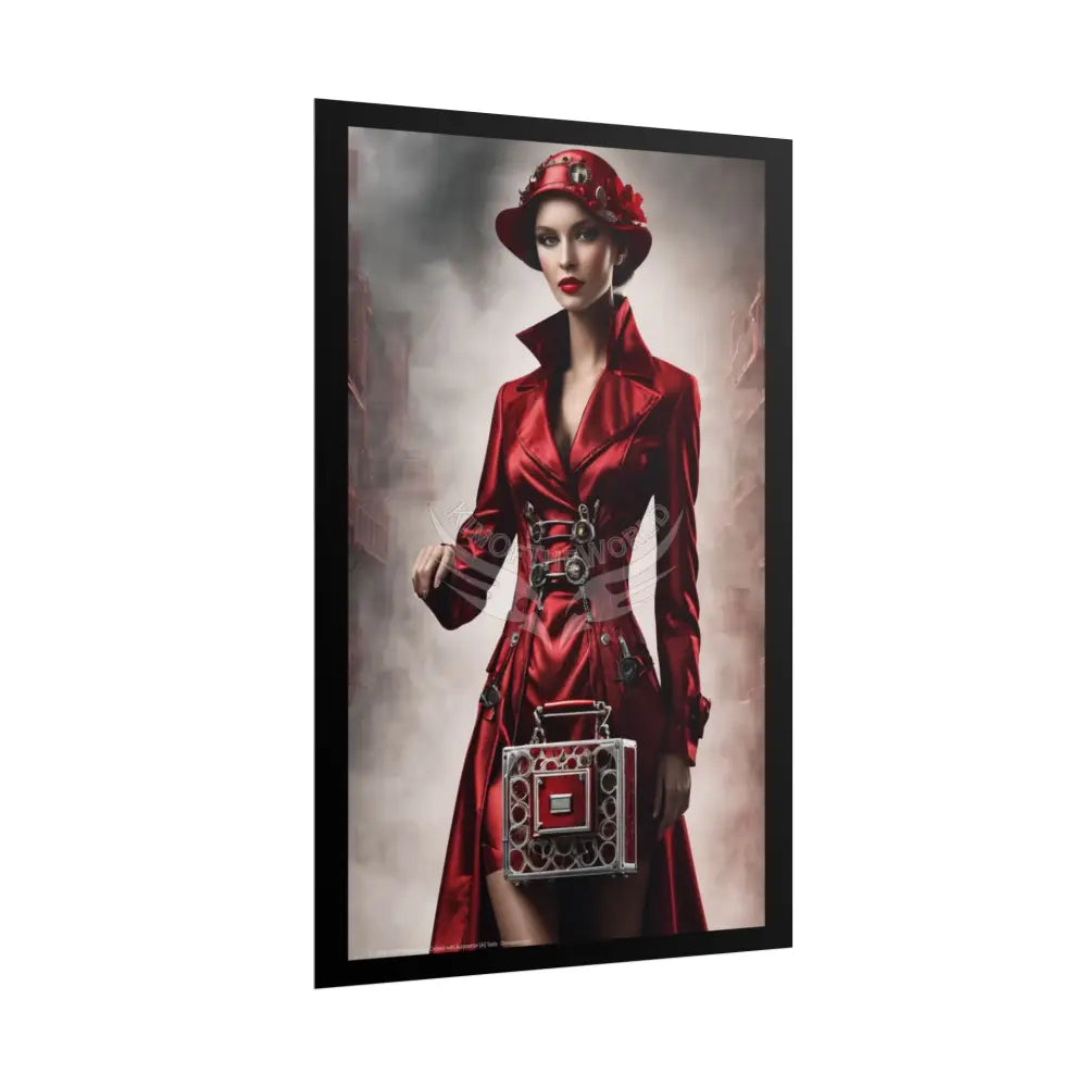 Culinary Fashion Faux Advertising Art Rolled Poster — Deep Color-Coordinated Odd but Elegant Magazine Art Poster