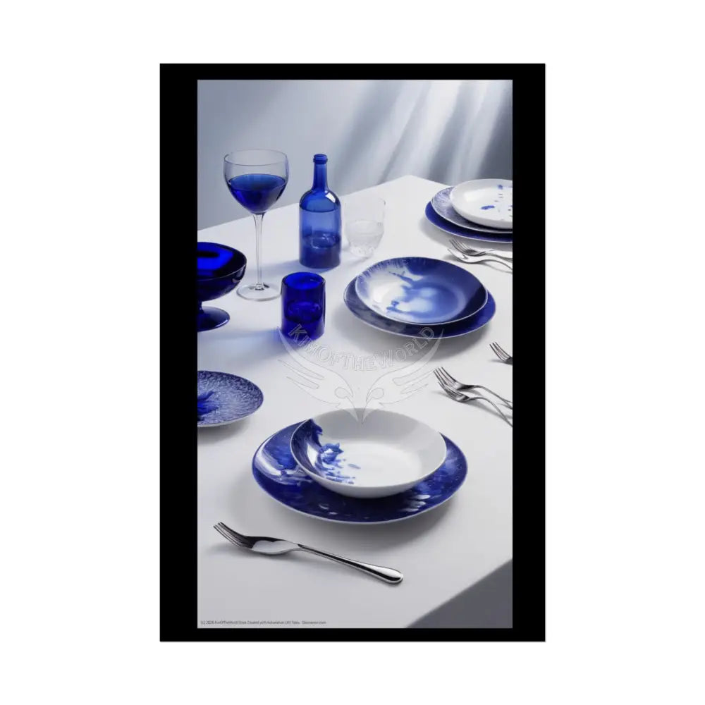 Culinary Fashion Faux Advertising Rolled Poster — Deep Color-Coordinated Unusual Odd but Elegant Magazine Art 20″ x 30″