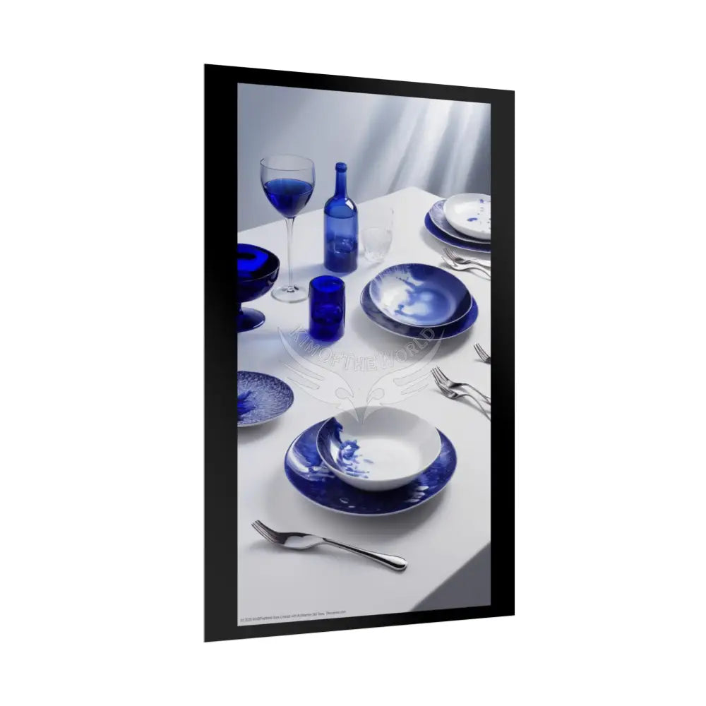 Culinary Fashion Faux Advertising Rolled Poster — Deep Color-Coordinated Unusual Odd but Elegant Magazine Art Poster