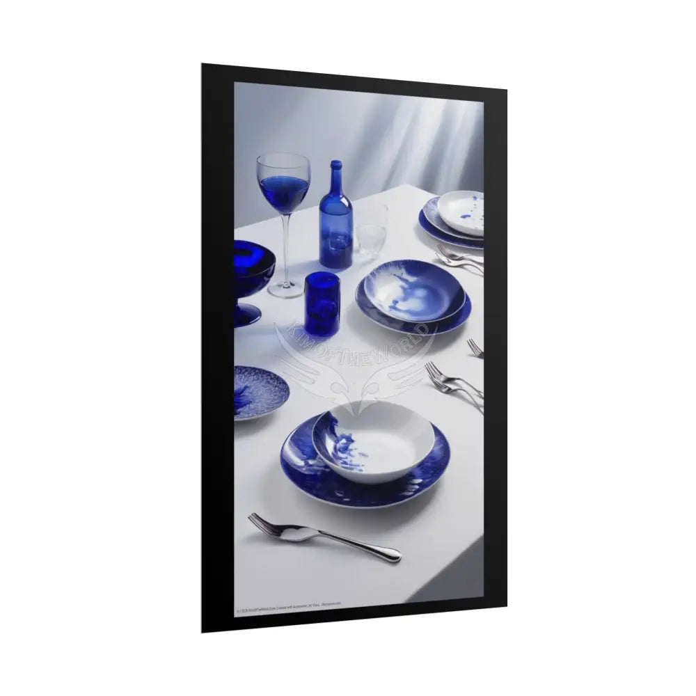 Culinary Fashion Faux Advertising Rolled Poster — Deep Color-Coordinated Unusual Odd but Elegant Magazine Art Poster