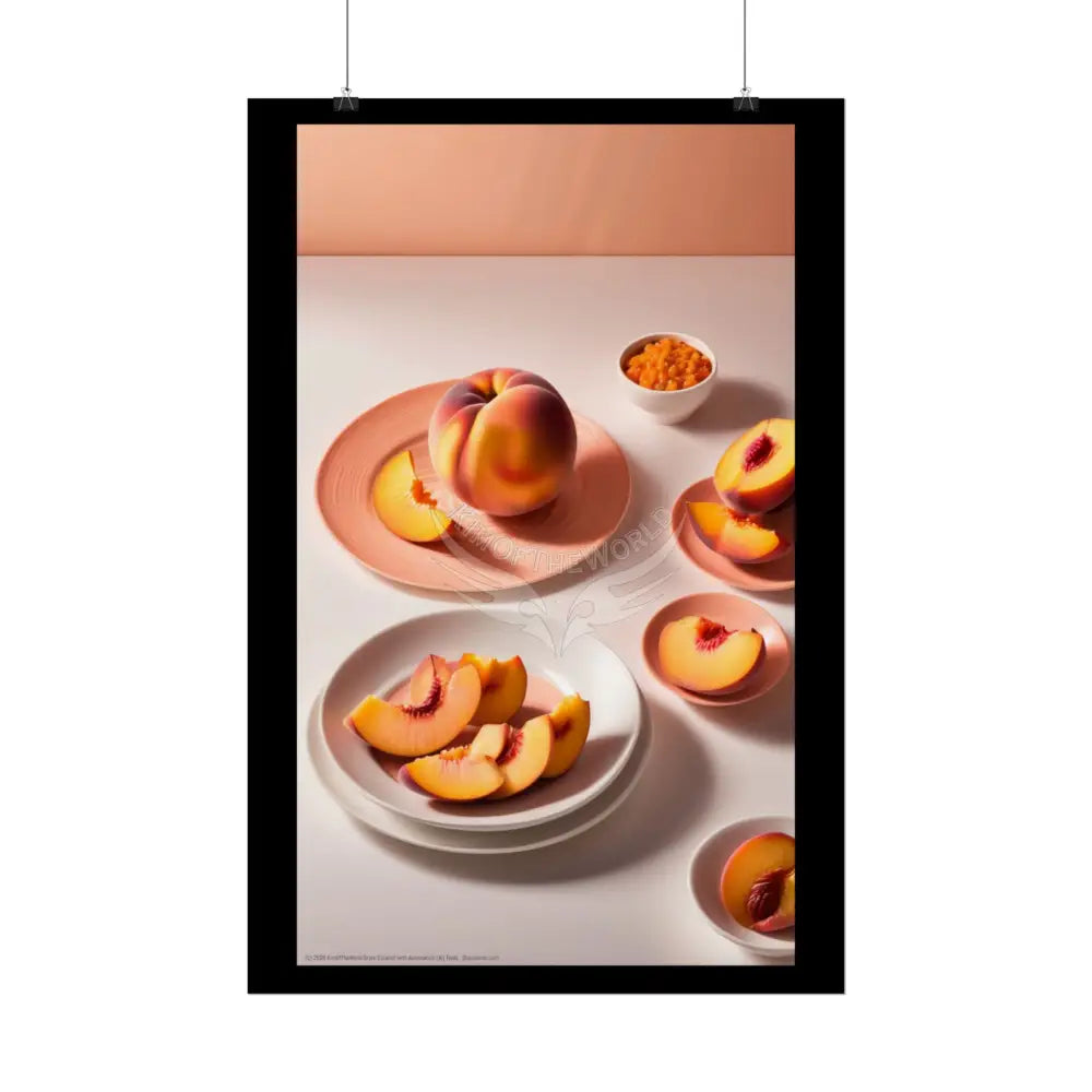 Culinary Fashion Peach Art Rolled Poster — Deep Color-Coordinated Magazine Art Poster