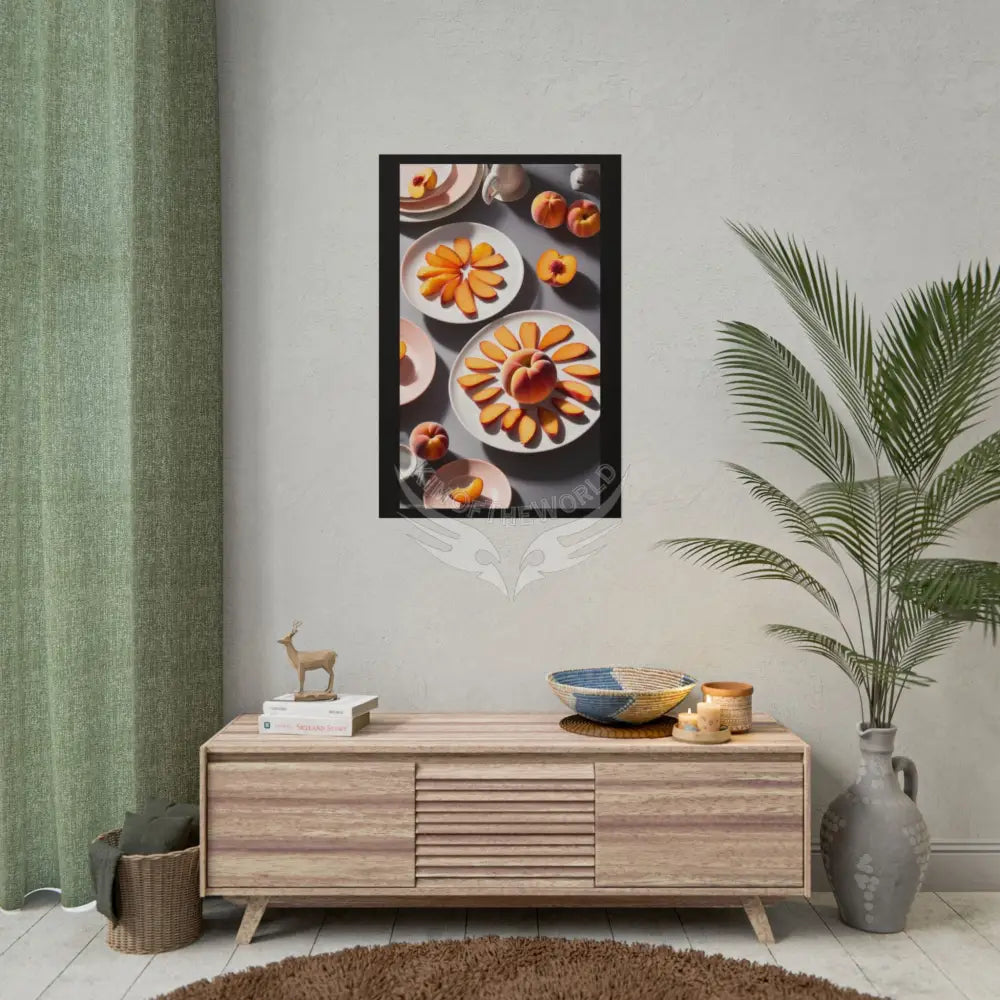 Culinary Fashion Peach Art Rolled Poster — Deep Color-Coordinated Magazine Art Poster