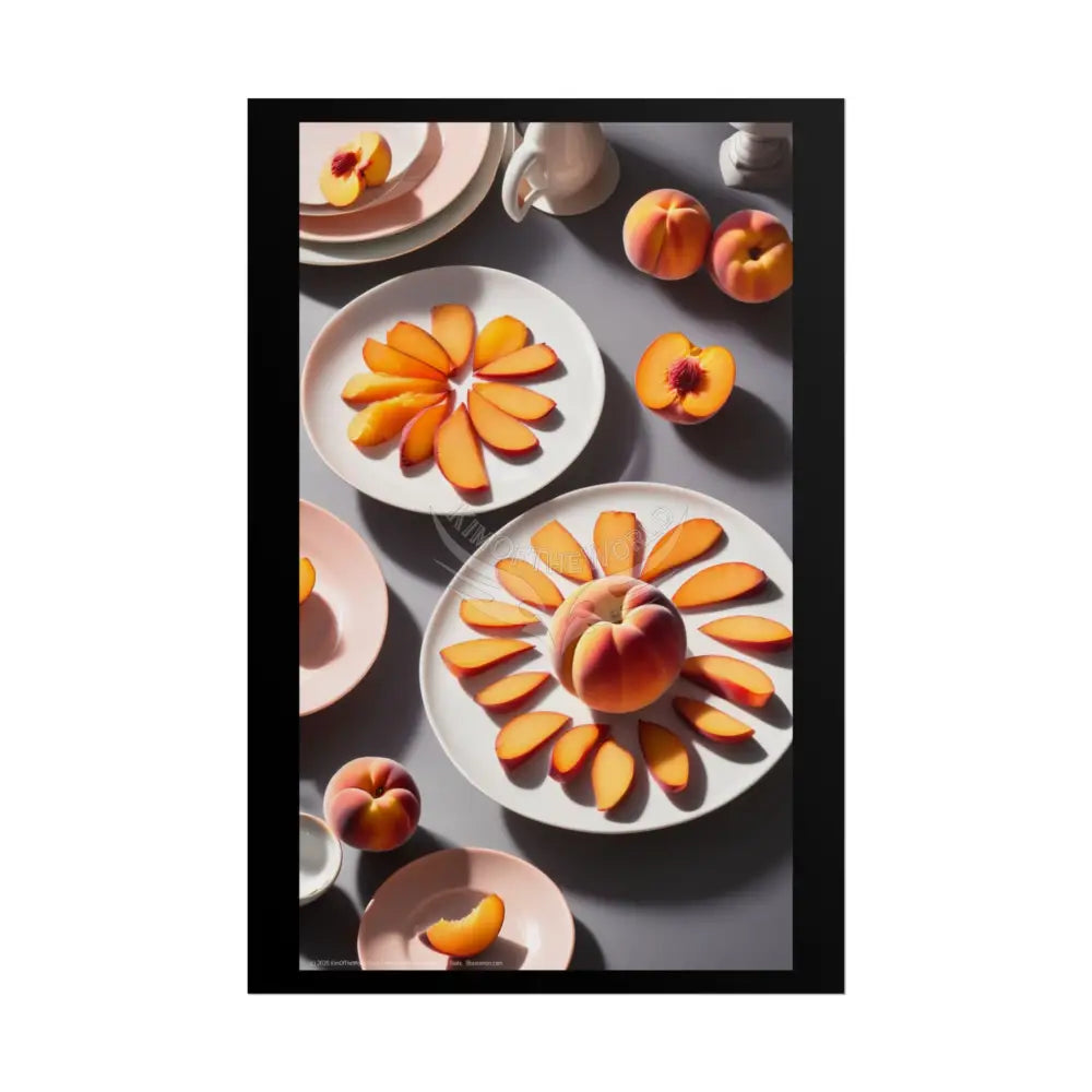 Culinary Fashion Peach Art Rolled Poster — Deep Color-Coordinated Magazine Art 20″ x 30″ (Vertical) / Matte Poster