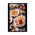 Culinary Fashion Peach Art Rolled Poster — Deep Color-Coordinated Magazine Art 20″ x 30″ (Vertical) / Semi Glossy Poster