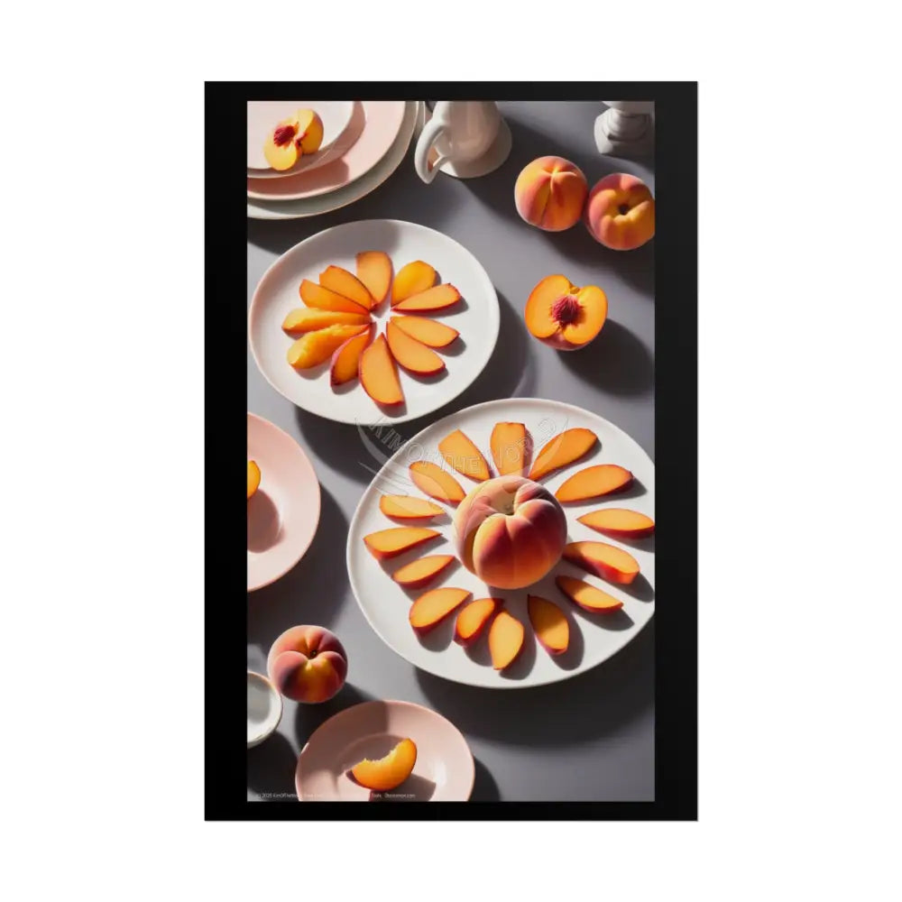 Culinary Fashion Peach Art Rolled Poster — Deep Color-Coordinated Magazine Art 24’’ x 36’’ (Vertical) / Matte Poster