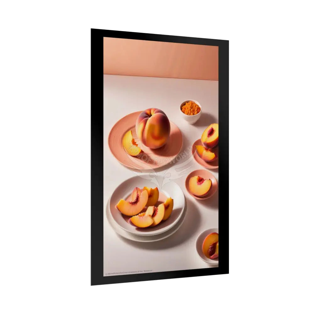 Culinary Fashion Peach Art Rolled Poster — Deep Color-Coordinated Magazine Art Poster