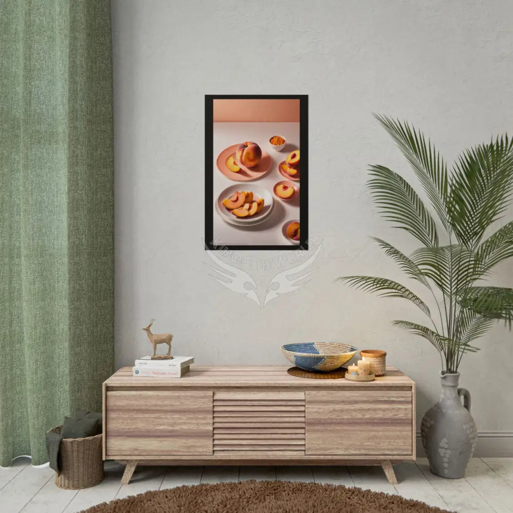 Culinary Fashion Peach Art Rolled Poster — Deep Color-Coordinated Magazine Art Poster