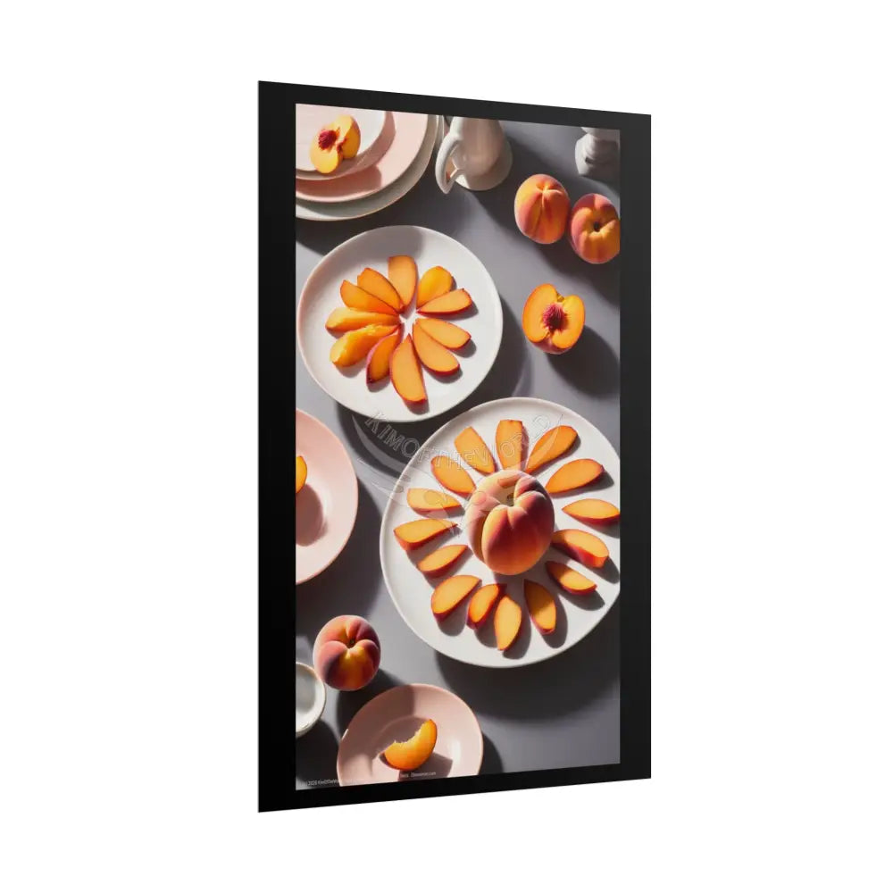 Culinary Fashion Peach Art Rolled Poster — Deep Color-Coordinated Magazine Art Poster