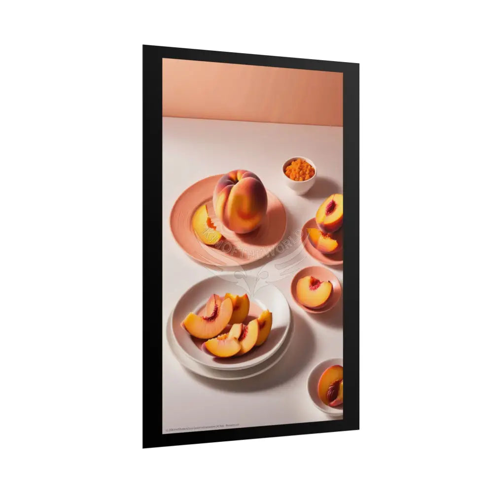 Culinary Fashion Peach Art Rolled Poster — Deep Color-Coordinated Magazine Art Poster