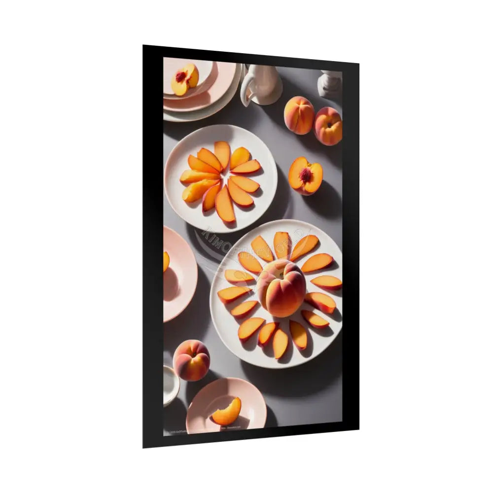 Culinary Fashion Peach Art Rolled Poster — Deep Color-Coordinated Magazine Art Poster