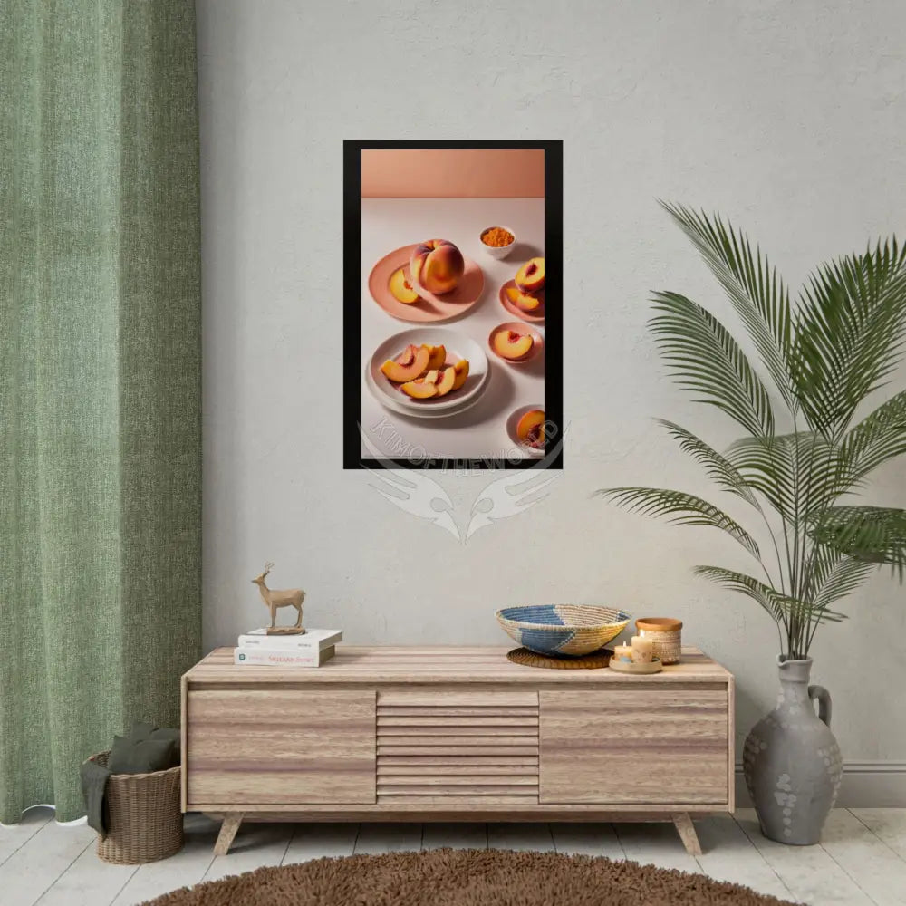 Culinary Fashion Peach Art Rolled Poster — Deep Color-Coordinated Magazine Art Poster