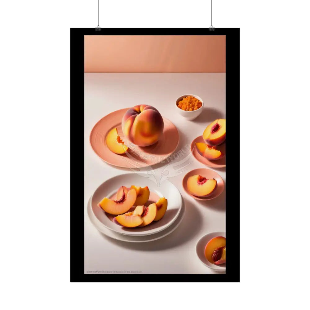 Culinary Fashion Peach Art Rolled Poster — Deep Color-Coordinated Magazine Art Poster