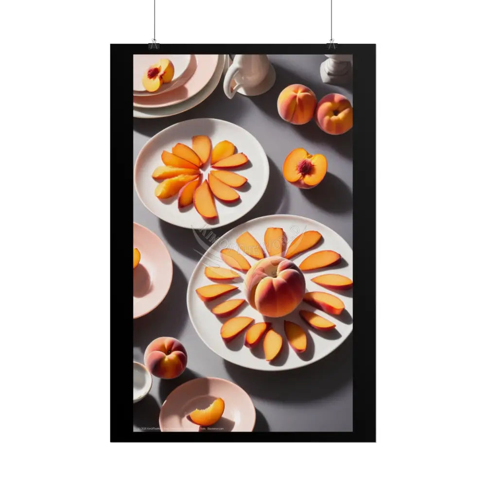 Culinary Fashion Peach Art Rolled Poster — Deep Color-Coordinated Magazine Art Poster