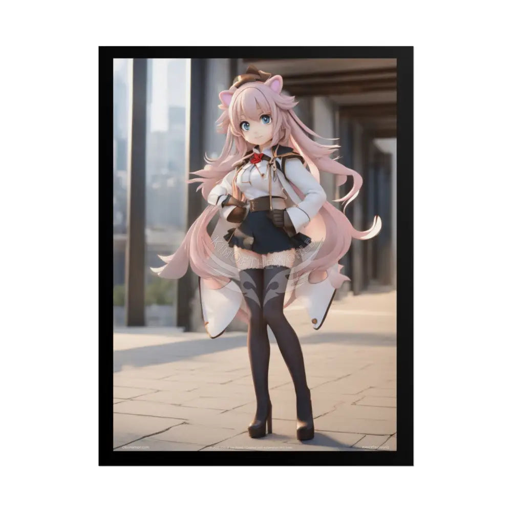 Cute Anime Girl Sexy Skimpy Fashion Fun Fetish Poster — 3D Lingerie Stiletto Lady Art Print 18″ x 24″ (Vertical)