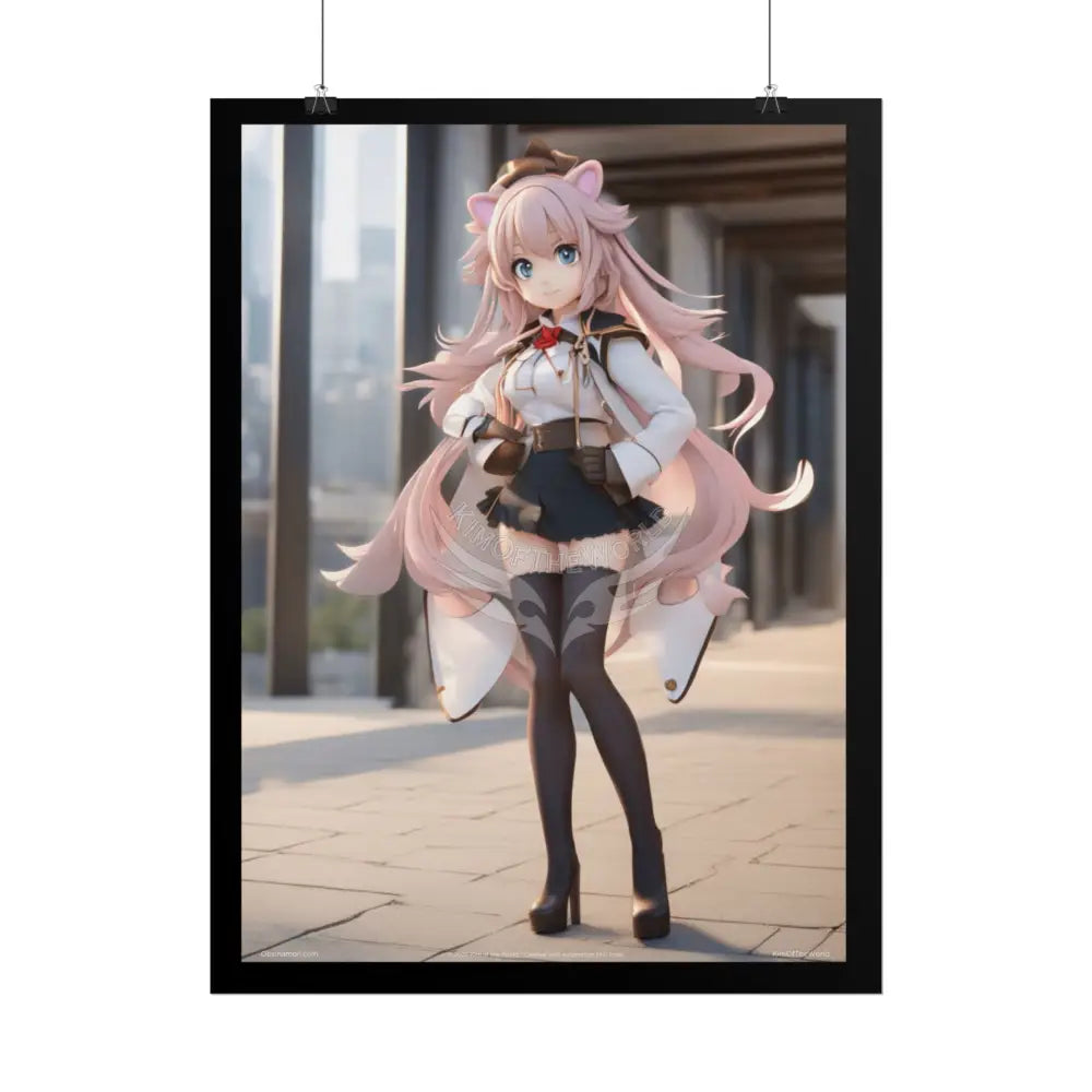 Cute Anime Girl Sexy Skimpy Fashion Fun Fetish Poster — 3D Lingerie Stiletto Lady Art Print Poster