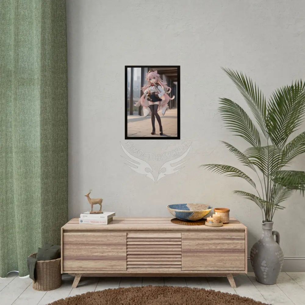 Cute Anime Girl Sexy Skimpy Fashion Fun Fetish Poster — 3D Lingerie Stiletto Lady Art Print Poster