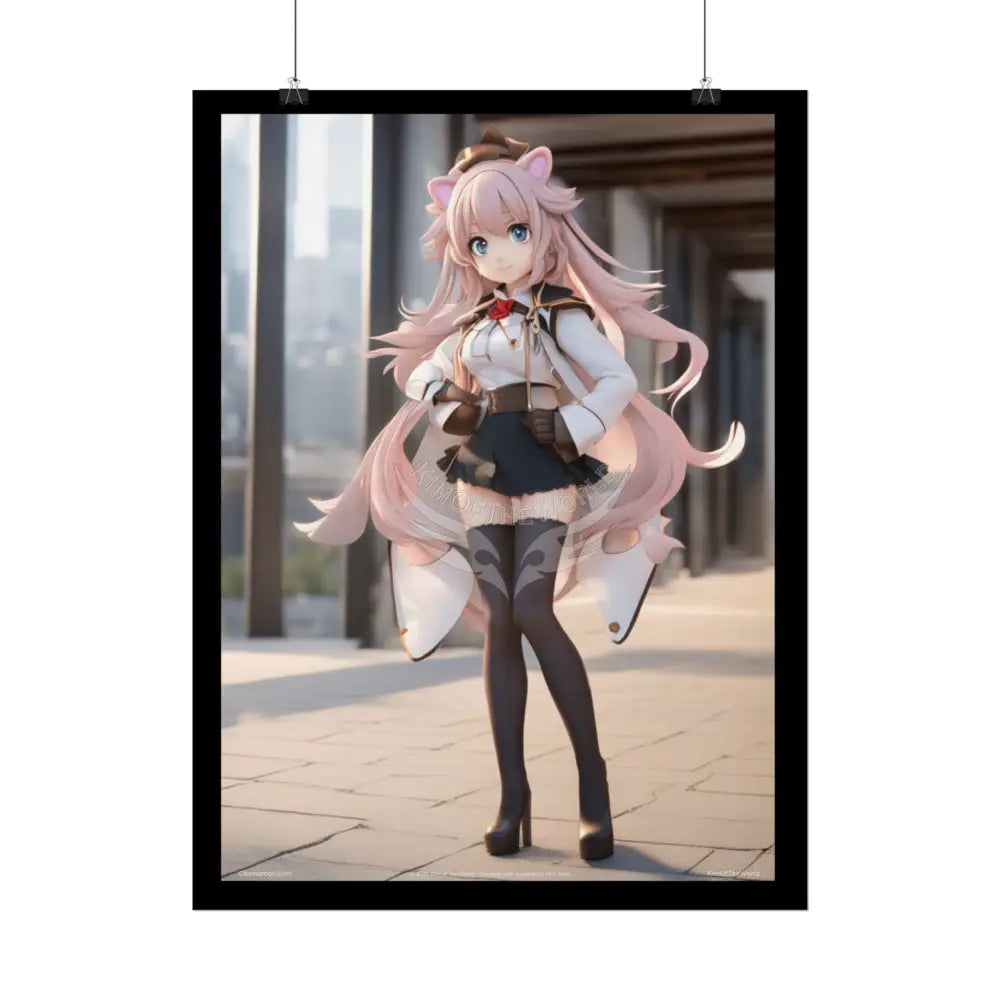 Cute Anime Girl Sexy Skimpy Fashion Fun Fetish Poster — 3D Lingerie Stiletto Lady Art Print Poster