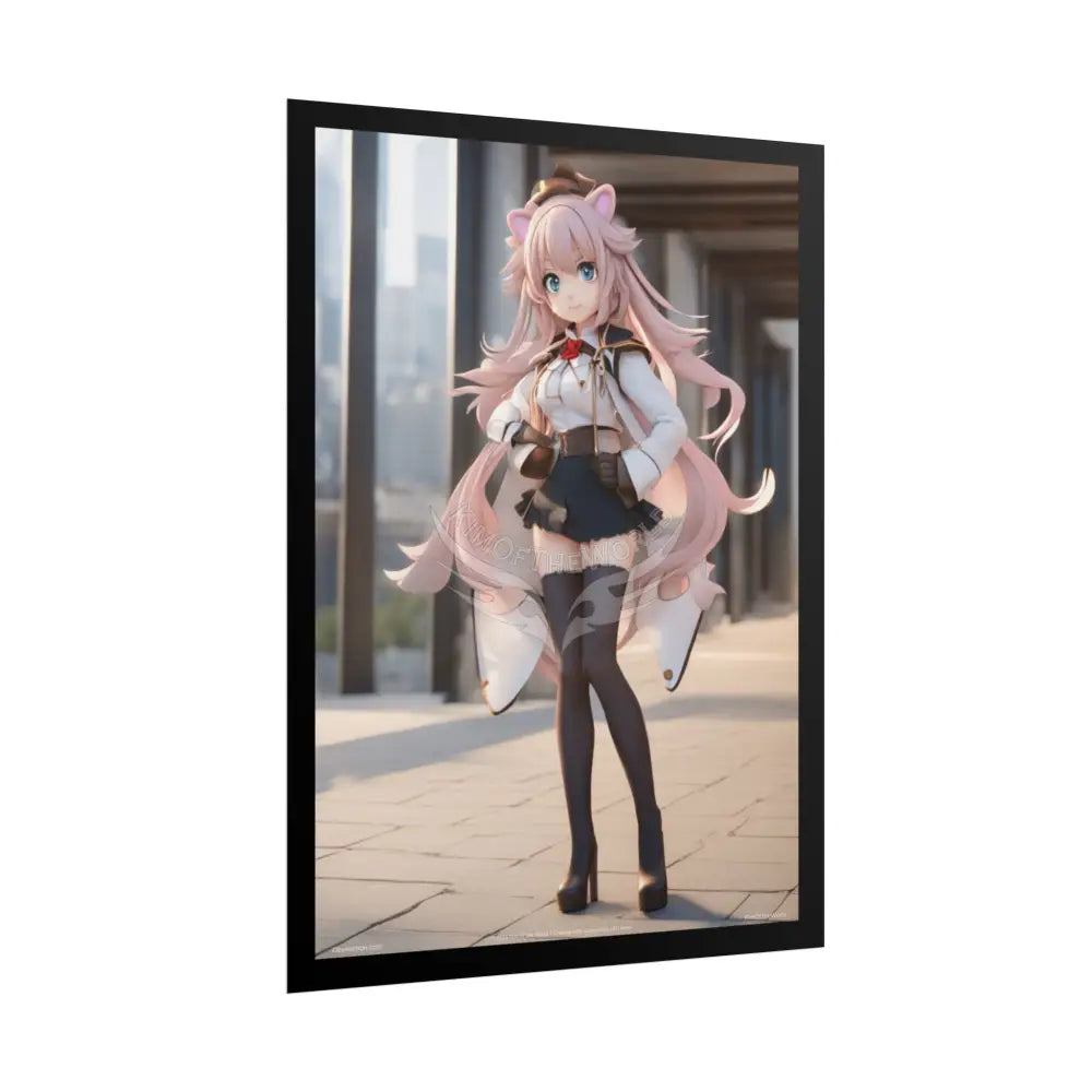 Cute Anime Girl Sexy Skimpy Fashion Fun Fetish Poster — 3D Lingerie Stiletto Lady Art Print Poster