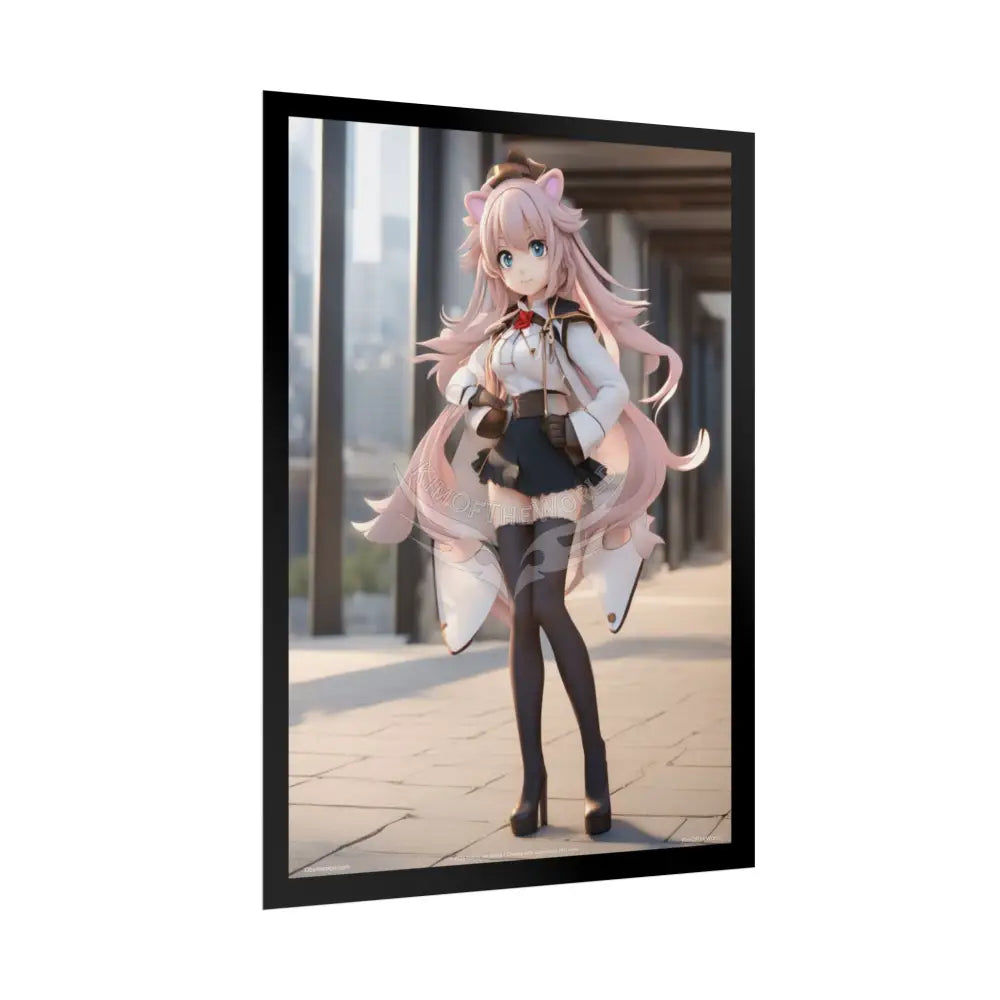 Cute Anime Girl Sexy Skimpy Fashion Fun Fetish Poster — 3D Lingerie Stiletto Lady Art Print Poster