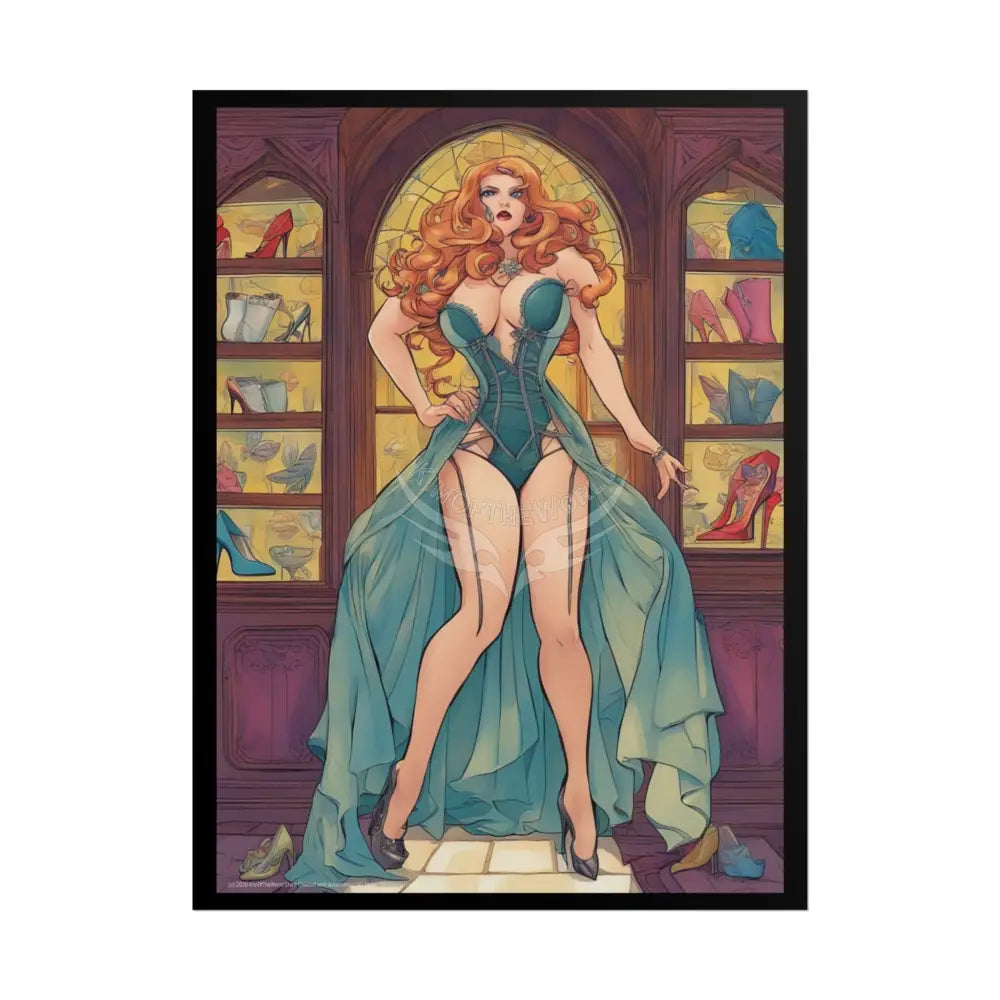 Cute Colorful Girl Rolled Posters — Sexy Seductive Wall Art 18″ x 24″ (Vertical) / Matte Poster